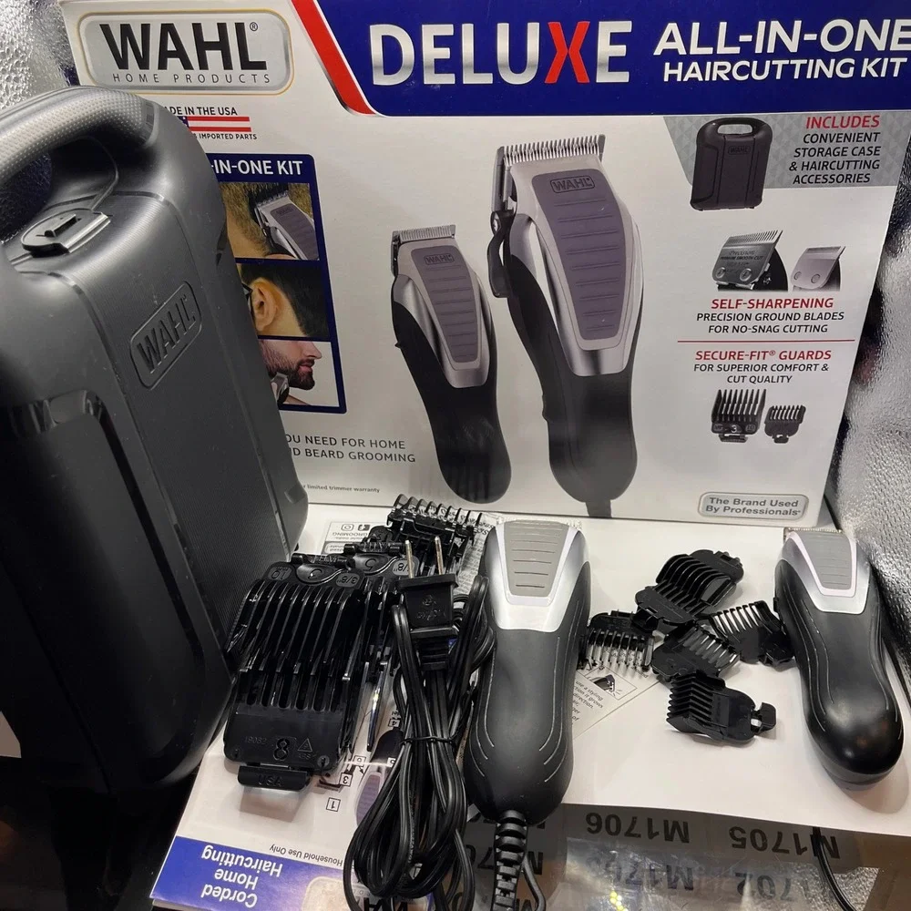 Wahl Deluxe Chrome Pro Corded Hair Clipper Kit *USED - Picture 1 of 13